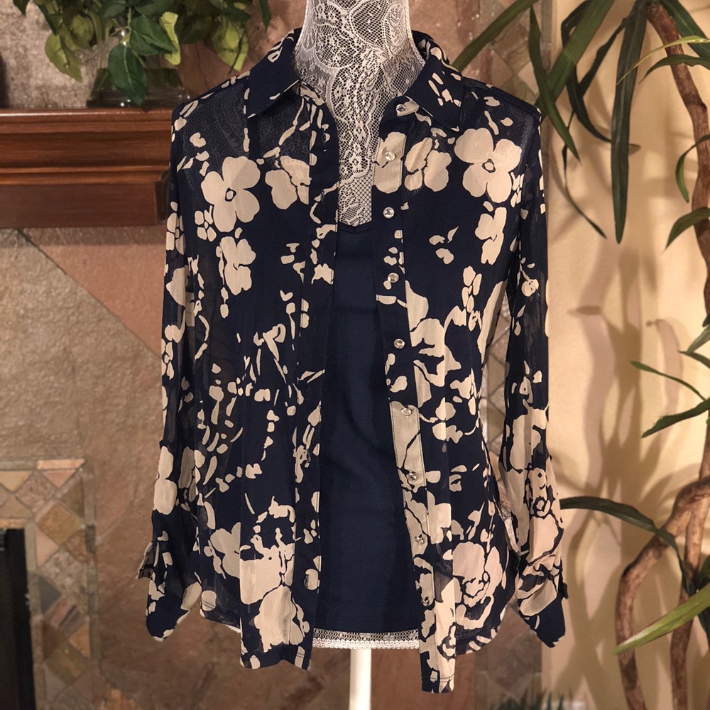 💘💘 INC Int. Concepts Navy Off White Size M